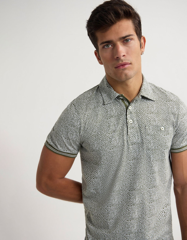 Oxford - Milo Print Jersey Polo With Pocket