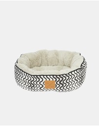 Mog & Bone - Reversible Cat Bed - Black Wave