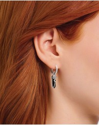 THOMAS SABO - Crystal Single Hoop Earring with Black Onyx