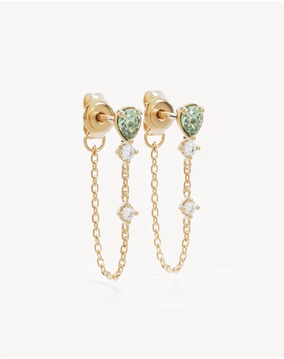 By Charlotte - Aura Chain Earrings