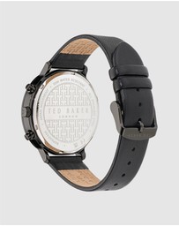 Ted Baker - Haarvin Chronograph 44mm Black Dial and Leather Strap