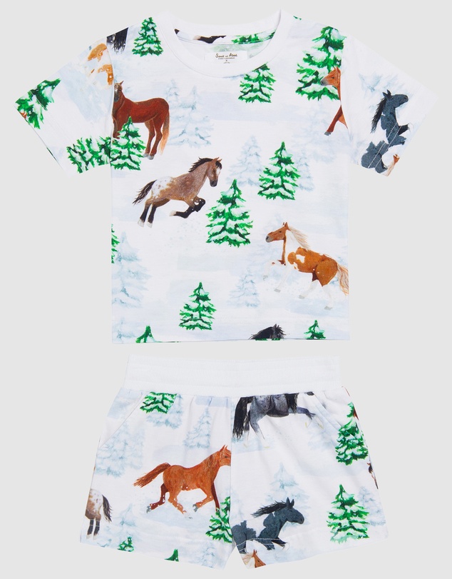 Sant And Abel - Kids Skydog Wild & Free Jersey Short PJ Set