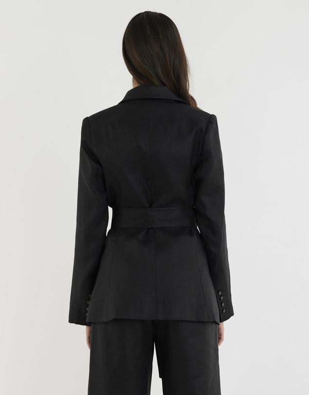 Amelius - Mia Double Breasted Tie Blazer