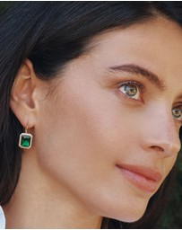 THOMAS SABO - THOMAS SABO Earrings with Green Octagonal Stones