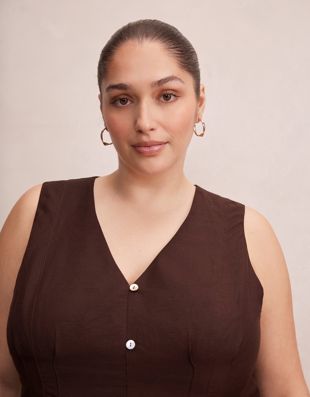 Forever New Curve - Portia Curve Pleated Linen Top