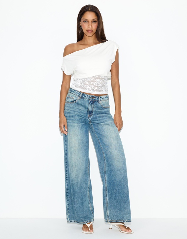 Dazie - Bianka Off Shoulder Lace Top