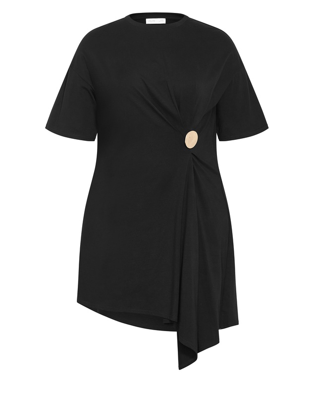City Chic - Fashion Tee Mini Dress - Black