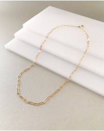 Wanderlust + Co - Harper Chain Link Gold Necklace