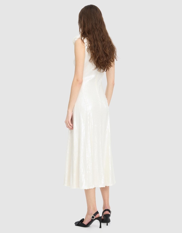 ROTATE - Sequins Midi Flared Dress