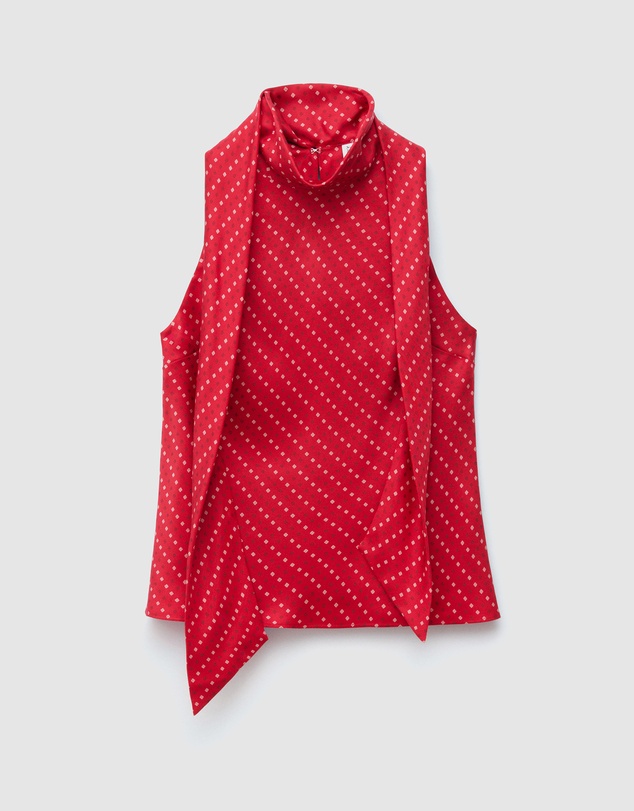 & Other Stories - Scarf-Neck Silk Top
