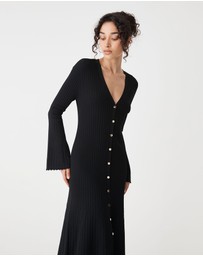 Forcast - Danica V-Neck Rib Knit Dress