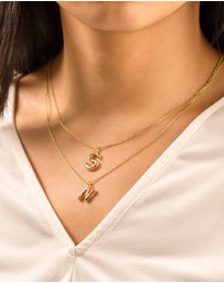 Wanderlust + Co - Alphabet Bubble Pendant Necklace - Letter N