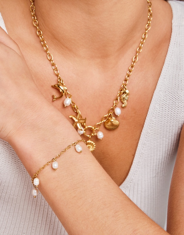Zoe Olivia - Waterproof Luna Cultured Freshwater Pearl Bracelet