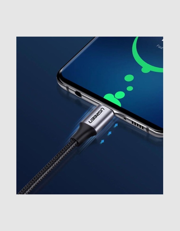 Ugreen - UGREEN USB-C 2.0 Male to USB-C 2.0 Male Cable 1m 60W Fast Charging 480 Mbps Data Transfer Braided
