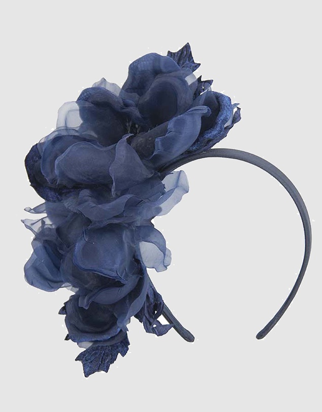Fillies Collection - Large Navy Flowers Headband