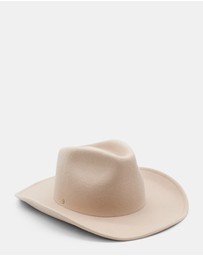 Morgan & Taylor - Arden Wool Cowboy Fedora in Cream