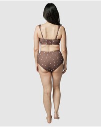 UNE PIECE - Textured Never Say Never High-Waisted Bikini Bottom