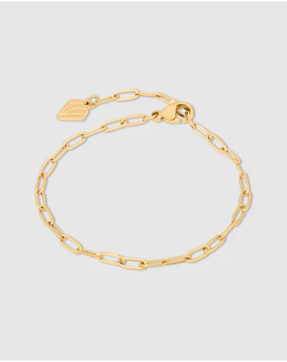 Wanderlust + Co - Petite Harper Gold Essential Chain Bracelet