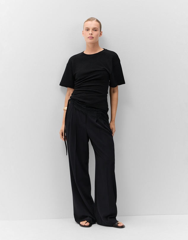 UNISON - Textured Tuck Detail Tee