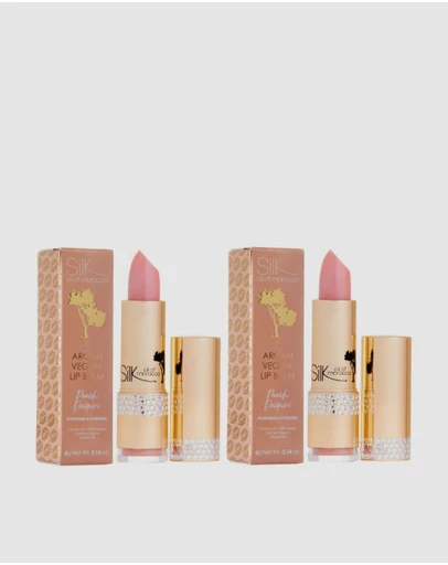Silk Oil of Morocco - Argan Lip Balm - Duo Pack - Peach Daiquiri - Value Pack