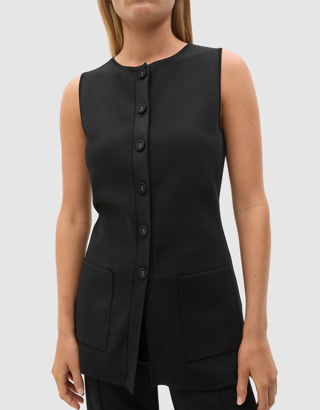 Seed Heritage - Longline Boat Neck Knit Vest