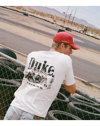 Duke + Dexter - DR3 Grey Pit Stop Vintage White T-Shirt