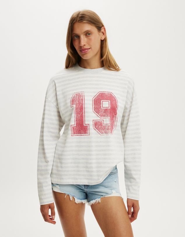 Cotton On - LS Oversized Graphic Tee