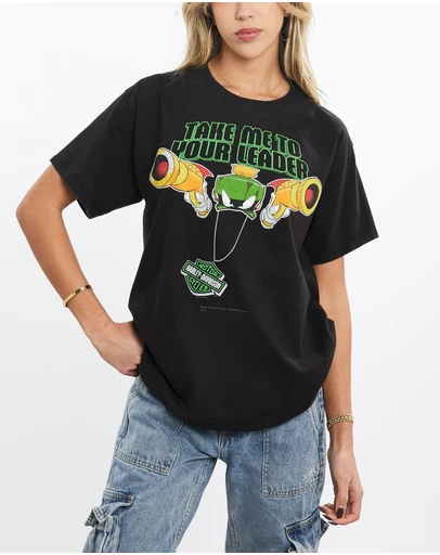 Vintage by The Real Deal - Pre Loved - Vintage Harley Davidson Looney Tunes Tee