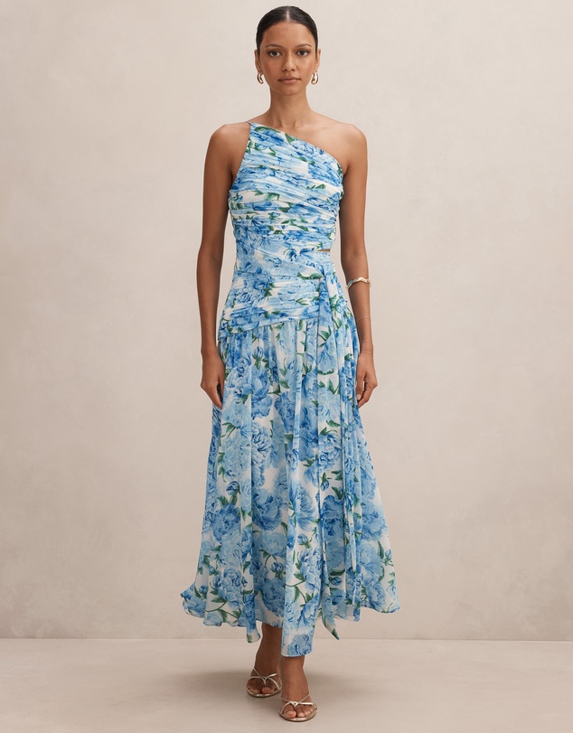 Forever New Petite - Connie Petite Ruched Asymmetrical Maxi Dress