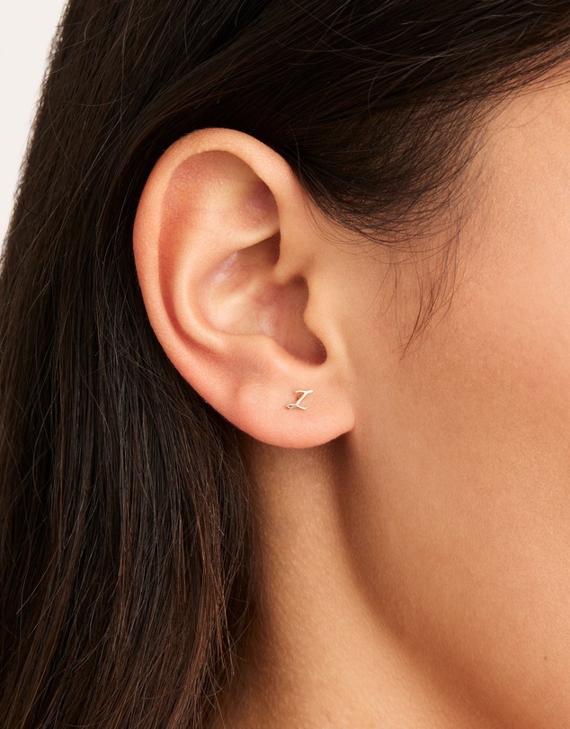 By Charlotte - Sterling Silver Love Z Earring