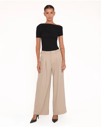 Petal & Pup - Adrian Adjustable Waist Pants - Taupe