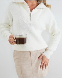 Esther & Co - Merete Knit - White