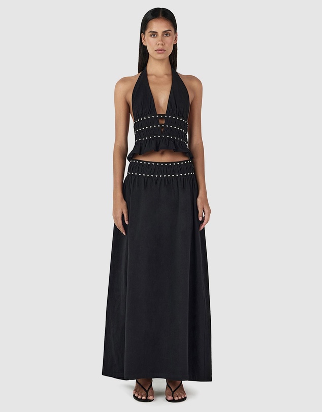 Ownley - Tabby Studed Midi Skirt