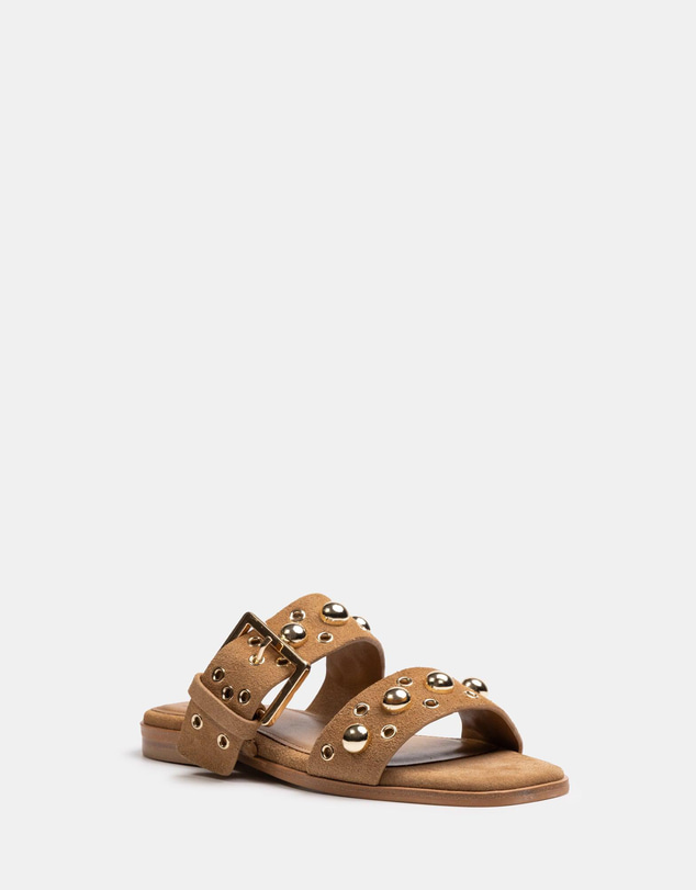 Wittner - Dixee Flat Sandal Dark Sand Suede