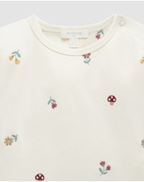 Purebaby - Broderie Layering Top -Kids-Babies
