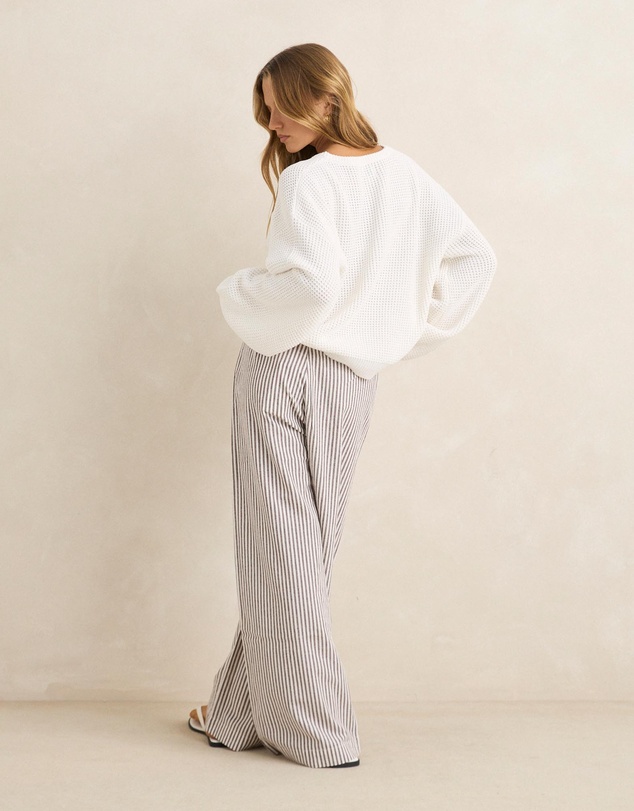 Rhythm - Valley Stripe Wide Leg Pants - ICONIC EXCLUSIVE