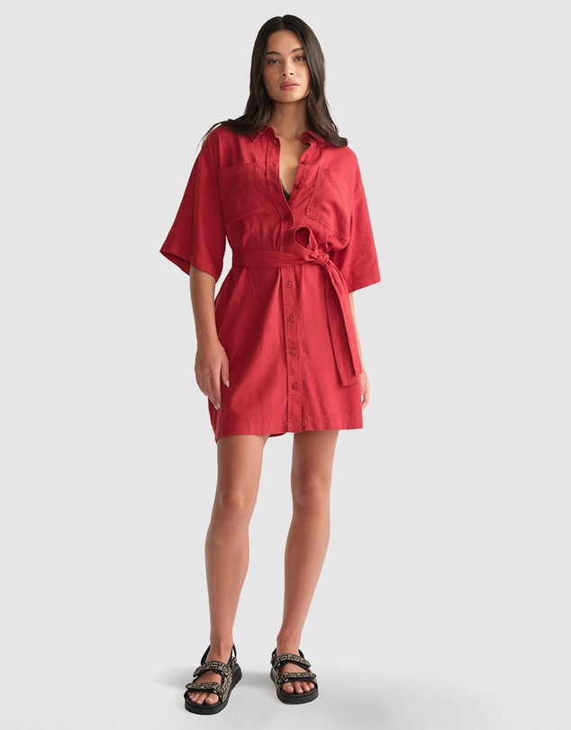 Decjuba - D-Luxe Linen Blend Short Dress