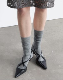 & Other Stories - Criss-Cross Leather Slingback Pumps