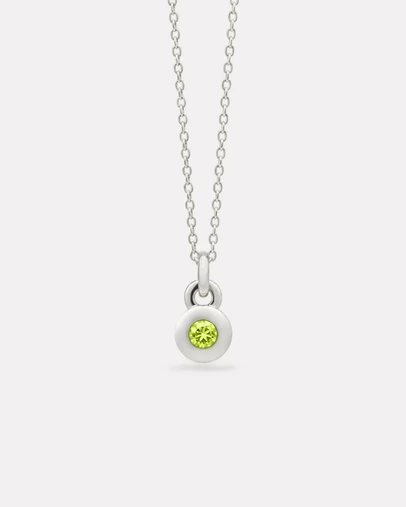 Najo - August Silver & Peridot Birthstone Necklace