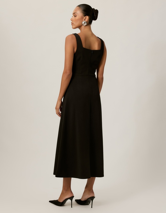 Tussah - Monique Crepe Square Neck Midi Dress