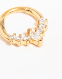 Lovisa - Gold Plated Surgical Steel Diamante Crown Ear Clicker