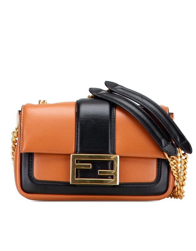 Pre-Loved by Azura Reborn - Pre-Loved Mini Bicolor Nappa Apolo Chain Baguette Shoulder Bag