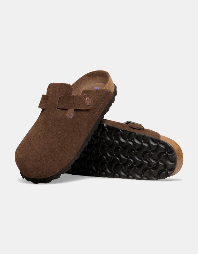 Birkenstock - Boston Sfb Tonal Footbed Suede Leather Regular Shoes - Unisex