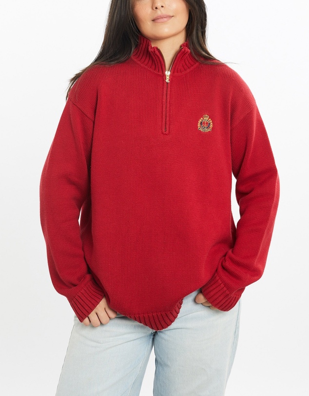 Vintage by The Real Deal - Pre Loved - Vintage 90s Lauren Ralph Lauren Quarter Zip Knit Sweater