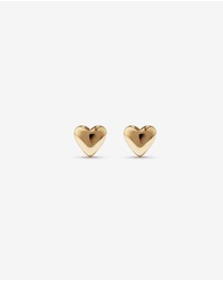 Michael Hill - Heart Stud Earrings in 10kt Yellow Gold