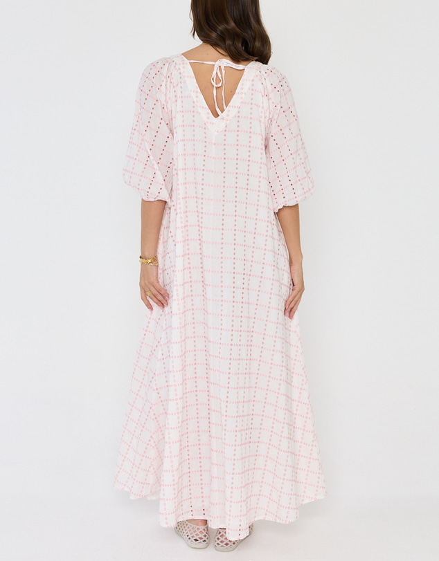 ALEXANDRA - Romi Maxi Dress White/Pink