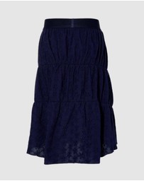 Quapi - Fully Embroidered Midi Skirt Fila - Kids-Teens