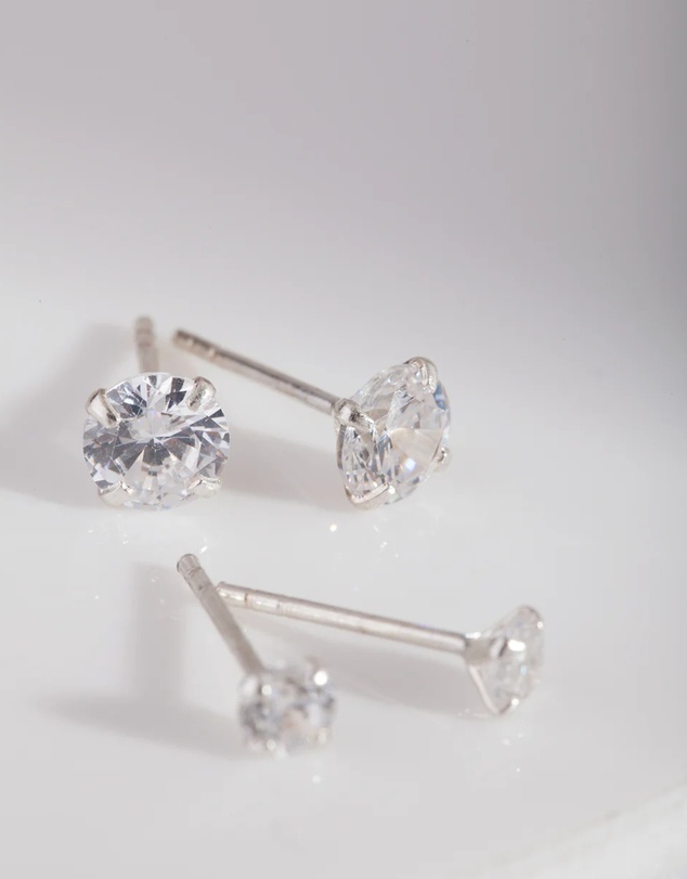 Lovisa - Sterling Silver Diamante Earring Pack