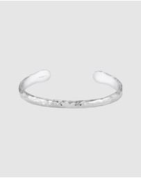 Kuzzoi - ICONIC EXCLUSIVE - Bracelet Male Bangle Structured 925 Sterling Silver