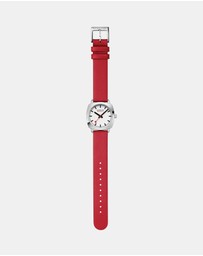 Mondaine - Mondaine Official Swiss Railways Petite Cushion Vegan Leather Watch
